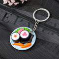 Realistic Miniature Fast Food and Sushi Split Ring Keychains view 3