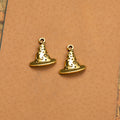 Wizard Hat Detailed Metal Charm in 4 Decorative Finishes view 3
