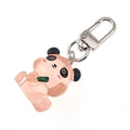 Translucent Glow Panda Resin Clip Keychains in Six Colors view 9