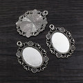 Floral Oval Connector Tray Jewelry Making Components view 3