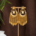 Ten Gold Silver and Color Long Ethnic Tassel Earrings view 6