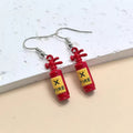 Enamel Fire Extinguisher Crayon Box Dangle Earrings 4 Styles view 2