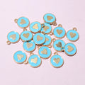 Double-Sided Enamel Heart Metal Charms in Eleven Colors view 6