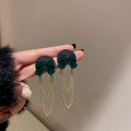 Ten Style Green Geometric Resin Statement Earrings view 10