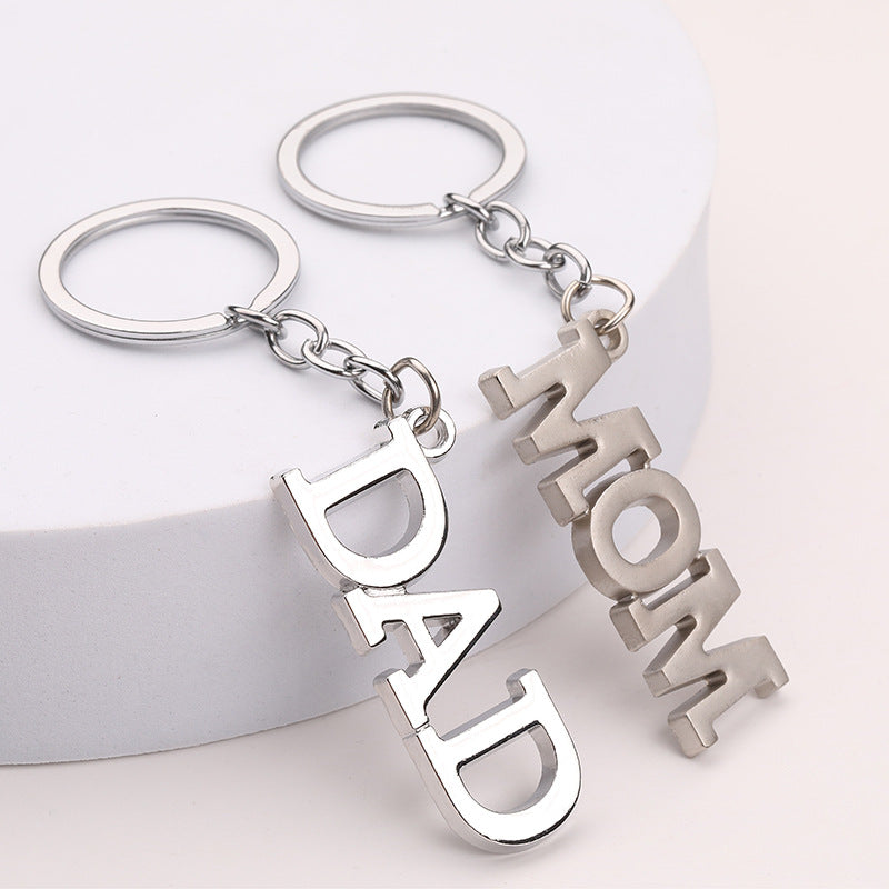 DAD MOM Zinc Alloy Letter Keychain Father's Mother's Day Gift