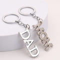 Metal DAD and MOM Letter Keychains in Shiny and Matte Finishes view 2