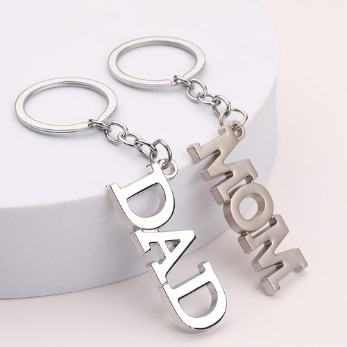 DAD MOM Zinc Alloy Letter Keychain Father's Mother's Day Gift