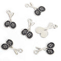 Crossed Racket Enamel Charms in Six Colors and Two Metal Tones view 7