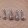 Ornate Teardrop Charms in Three Antique Metal Finishes view 2