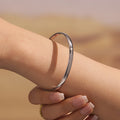 Polished 5mm Wide Domed Bangles Gold And Steel Tone view 4