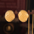 Embossed Flower Oval Stud Earrings Gold Or Steel Finish view 4