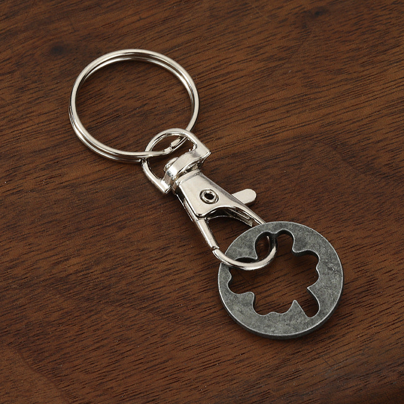 Shopping Cart Token Zinc Alloy Keychain for Supermarket Trolleys