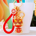 Jeweled Ingot Dragon Keychains with Cord Sets and Loose Heart Loops view 9