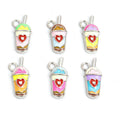 Enamel-Look Silver Gold Heart Alloy Charms in 14 Styles view 3
