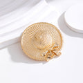 Gold Tone Ribbon Bow Two Designs Metal Brooch Pin 4.8 x 5 cm view 5