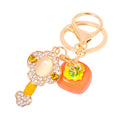 Persimmon Ruyi Keychain Gold Clasp Braided Cord Options view 5