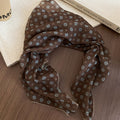 Brown Blue Paisley Polka Dot And Leopard Print Scarves view 6