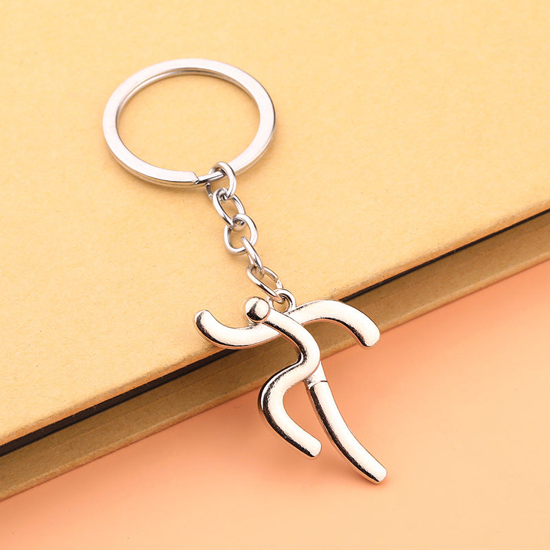 Sports Icon Metal Keychain for Cycling Running Basketball Gifts