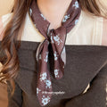 Brown Blue Paisley Polka Dot And Leopard Print Scarves view 3