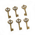 Vintage Key Charms in Antique Bronze and Silver Finishes view 6