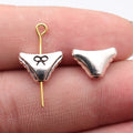 13x8.7x5mm 1.5g Antique Silver Tone Zinc Alloy Bow Panties Loose Metal Butterfly Beads for DIY Bracelets