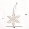 Silver Rhinestone Snowflake Hanging Ornament Set Three Styles view 4