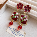 Vintage Style Floral and Pearl Earrings in Seven Designs view 9