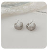 Silver Square Hoop