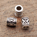 Antique Silver Metal Diamond Cutout Tube Bead For Jewelry Making view 2