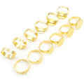 Adjustable Flat Pad Ring Blanks in Gold and Silver Tones view 3