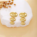 Thirty Gold Tone Sculptural Leaf Heart Shell and Geometric Earrings view 9