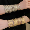 Gold Silver Wide Open Cuff Bracelets Seven Metal Styles view 1