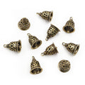 Filigree Bell Charms With Cutout Floral Detail in Two Finishes view 2