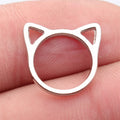 Open Cat-Head Frame Charms in Six Size and Finish Styles view 3