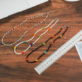 Tiny Flower and Multicolor Bead Choker Necklaces in Three Designs view 5