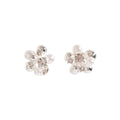 Pearl Look and Crystal Cluster Flower Small Stud Earrings view 5