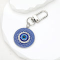 Gold and Silver Tone Heart Evil Eye Clip Keychains view 7