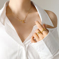 Gold Bamboo Bar Flower Bud Lotus Pod Pendant Necklaces view 7