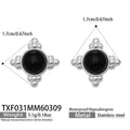 Black Cabochon Cross Pendant Necklace And Stud Earrings view 7