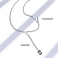 Heart Pendant Curb Necklace Korean Script Tag Tassel view 4