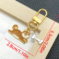 Sporty Dog and Bone Enamel Clasp Keychains in 16 Designs view 6