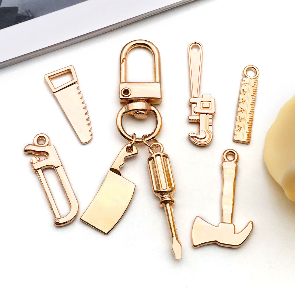 KC Gold Zinc Alloy Simulation Knife Tool Charm Pendant for DIY Necklace Bracelet
