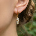 Crystal Leaf Cluster Earrings and Clasp Pendants in Gold and Silver Tone view 1