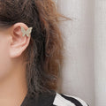 Gold Tone Clear Butterfly Left and Right Ear Cuffs view 4