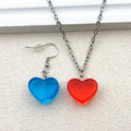 Clear Heart Glossy Charms for Jewelry and Craft Projects view 4