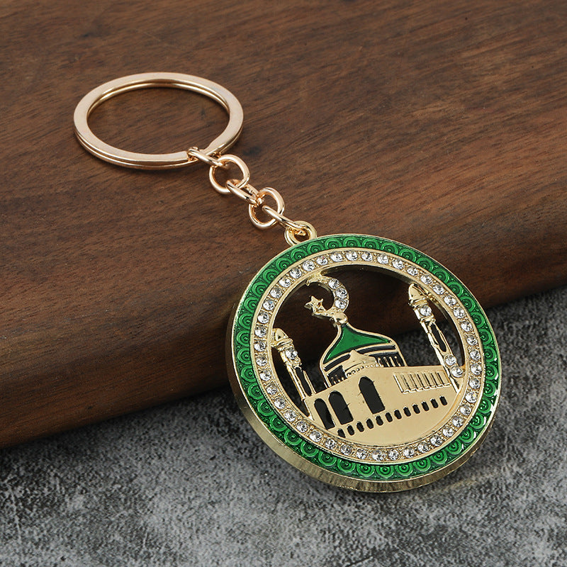 House Rhinestone Zinc Alloy Keychain Bag Charm Gift Accessory