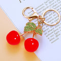 Jelly Cherry Keychains with Braided Cord Sets and Loose Heart Loops view 6
