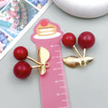 Acrylic Rhinestone Red Cherry Charm Pendant for DIY Bag Keychain and Jewelry Accessories