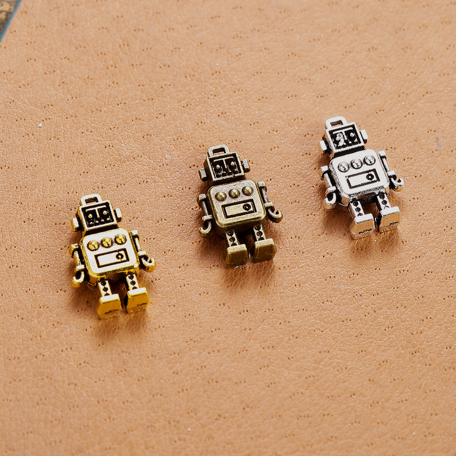 18x11mm Vintage Mechanical Robot Alloy Charm Pendant