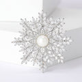 Layered Crystal Snowflake Brooch in Five Center Colors view 8